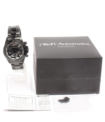 SuperGroupies 腕時計 NieR:Automata 2B(ヨルハ二号B型) モデル クオーツ メンズ