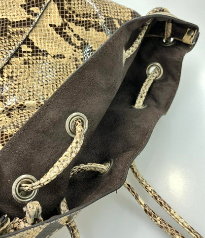 マルコマージ パイソン巾着ショルダーバッグ 肩掛け レディース MARCO MASI