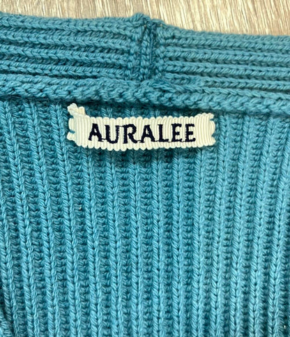 美品 AURALEE 長袖カーディガン ウール リブニット ビッグ 22AW RIB KNIT BIG CARDIGAN A22AC01RK メンズ SIZE 3 (S) オーラリー