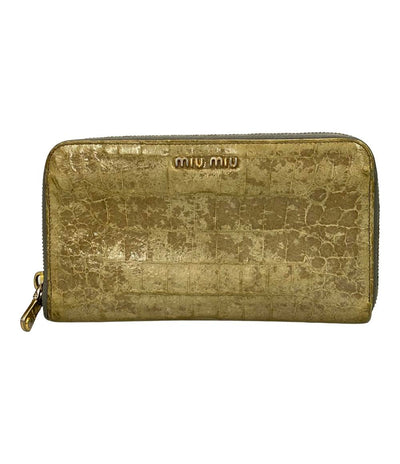 ミュウ ミュウ ラウンドファスナー長財布 レディース Miu Miu