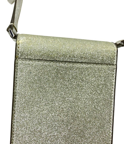 美品 Kate Spade ショルダーバッグ スマホショルダー スマホケース グリッター レディース ケイトスペード