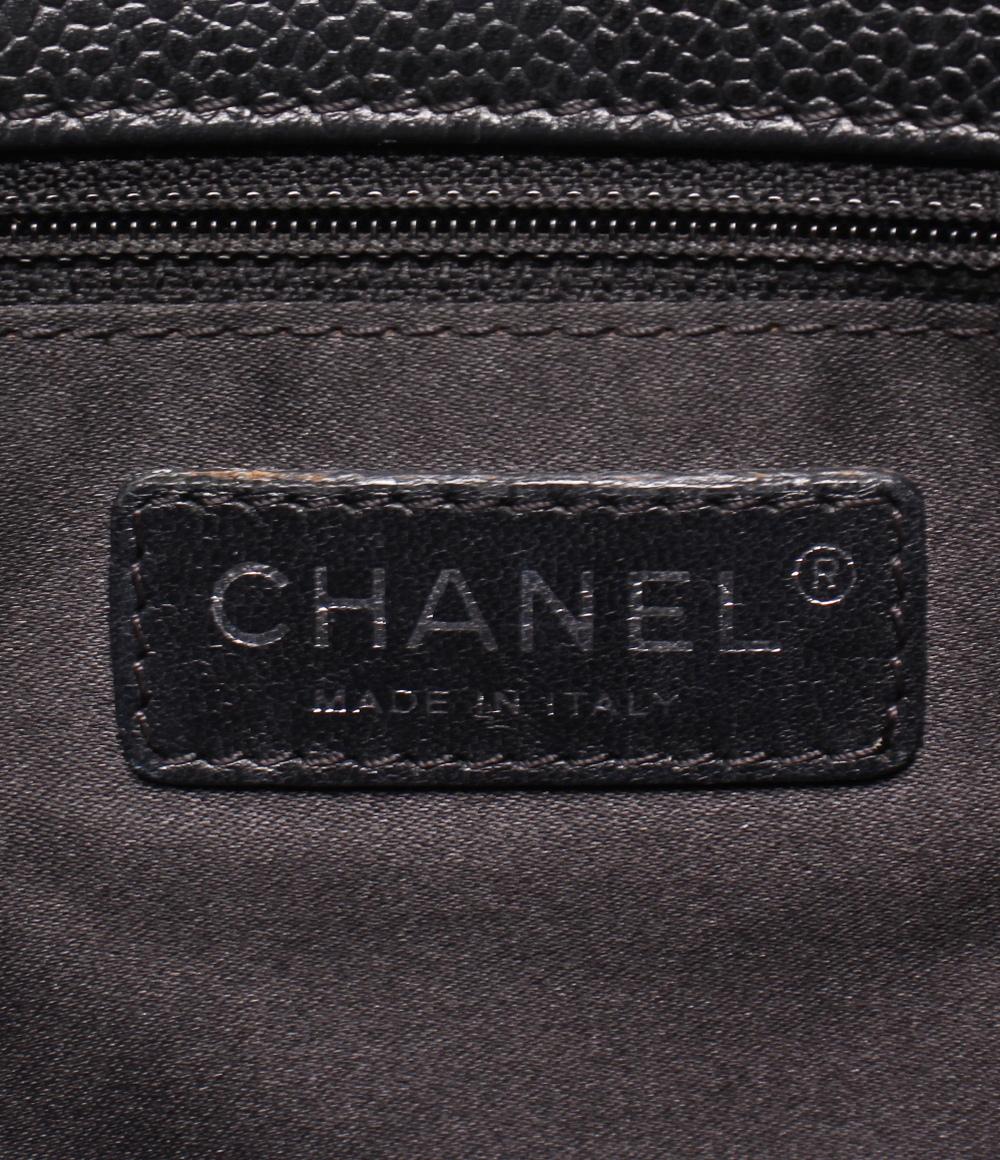 CHANEL トートバッグ GSTトート キャビアスキン シルバー金具 マトラッセ レディース シャネル