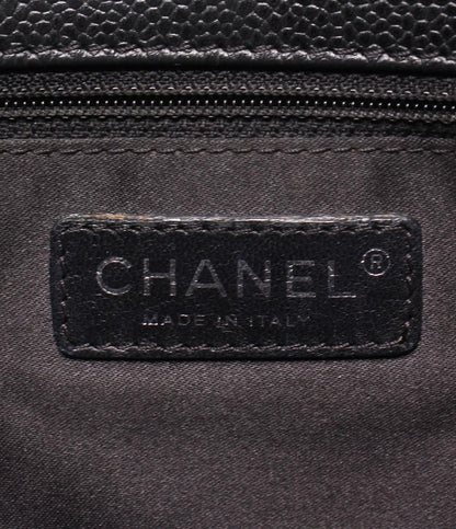 CHANEL トートバッグ GSTトート キャビアスキン シルバー金具 マトラッセ レディース シャネル