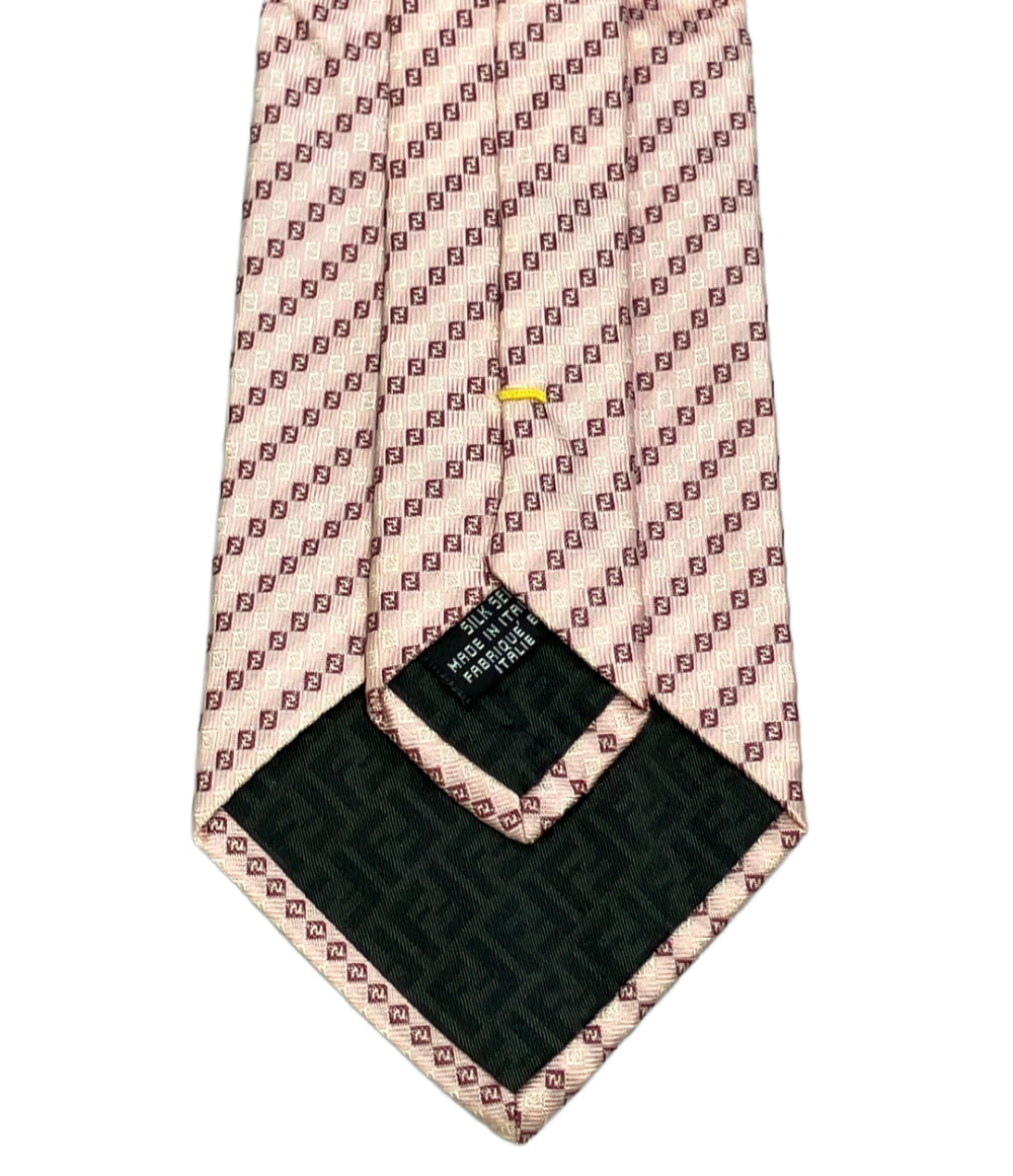 FENDI ネクタイ シルク100% 総柄 メンズ フェンディ
