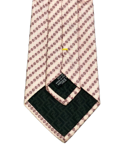 FENDI ネクタイ シルク100% 総柄 メンズ フェンディ