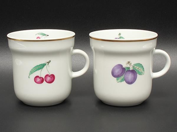 美品 Richard Ginori マグカップ ハンドタオル 4点セット ボンジョルノチェリー プルーン リチャードジノリ