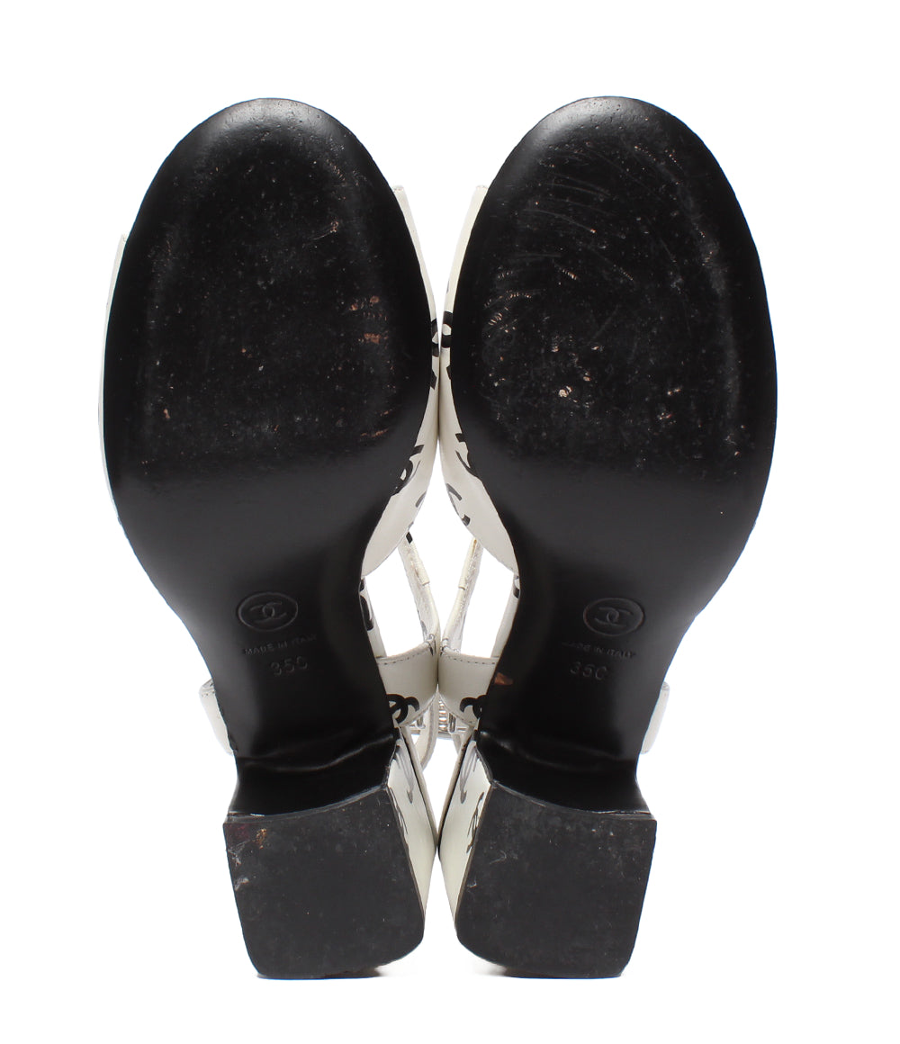 CHANEL サンダル ココマーク 総柄 レディース SIZE 35C シャネル