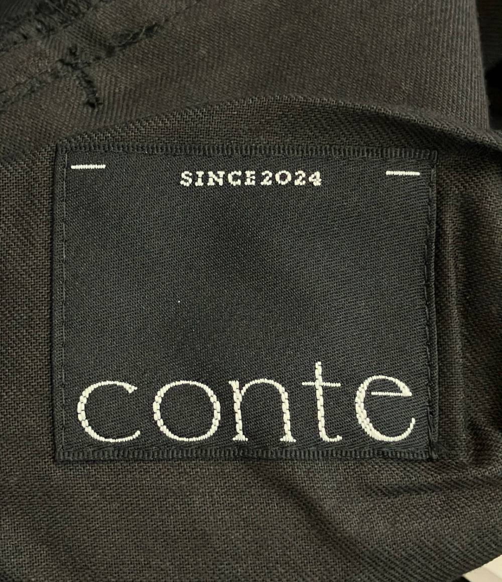 CoNTE バックゴム ラップ ワイドパンツ レディース SIZE 38 コンテ