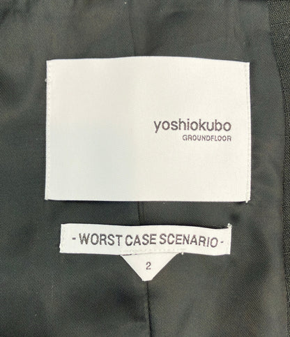 yoshio kubo テーラードジャケット タグ付き 24AW JACQUARD JACKET YKS19703-B メンズ SIZE 2 (M) ヨシオクボ