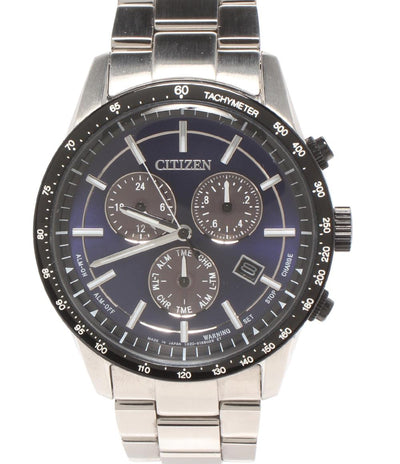 美品 CITIZEN 腕時計 エコドライブ ソーラー ブラック E820-S122635 メンズ シチズン