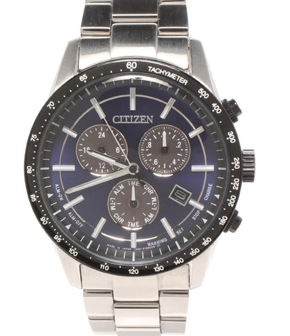 美品 CITIZEN 腕時計 エコドライブ ソーラー ブラック E820-S122635 メンズ シチズン