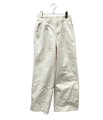 ebure デニムパンツ ムラ糸デニム ワイドストレート ジップ 薄いピンク 25ss 4110600267 レディース SIZE 36 (XS) エブール