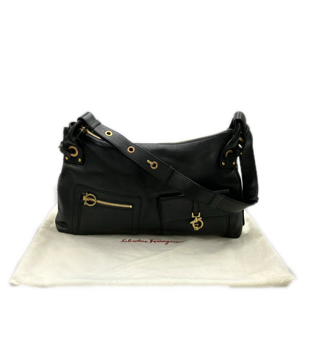 美品 Salvatore Ferragamo ショルダーバッグ 肩掛け 斜め掛け ガンチーニ FI-21 6906 レディース サルヴァトーレフェラガモ