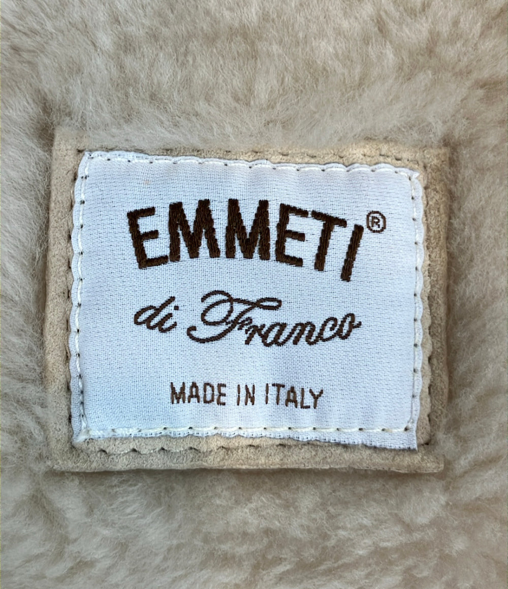 訳あり EMMETI ダウンベスト ジレ ムートン レディース SIZE 40 (S) エンメティ