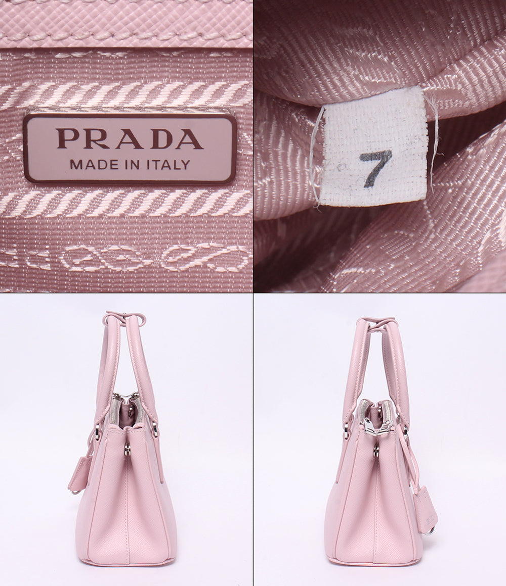 美品 PRADA 2WAY ハンドバッグ ショルダーバッグ 肩掛け 斜め掛け ミニバッグ サフィアーノ ガレリア 1BA906 レディース プラダ