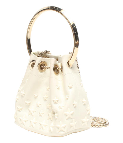 JIMMY CHOO チェーンショルダーバッグ 斜め掛け ハンドバッグ ミニ スタッズ マイクロボンボン レディース ジミーチュウ