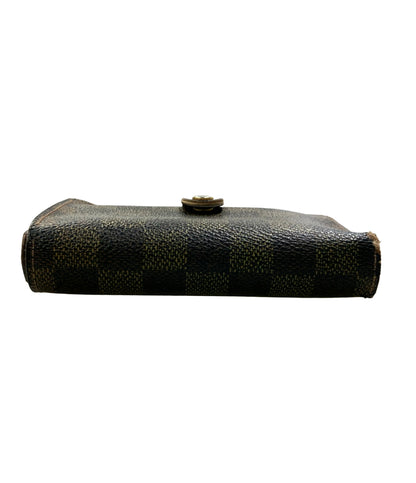 LOUIS VUITTON 二つ折り財布 がま口 ポルトフォイユ ヴィエノワ ダミエ エベヌ N61674 レディース ルイ・ヴィトン