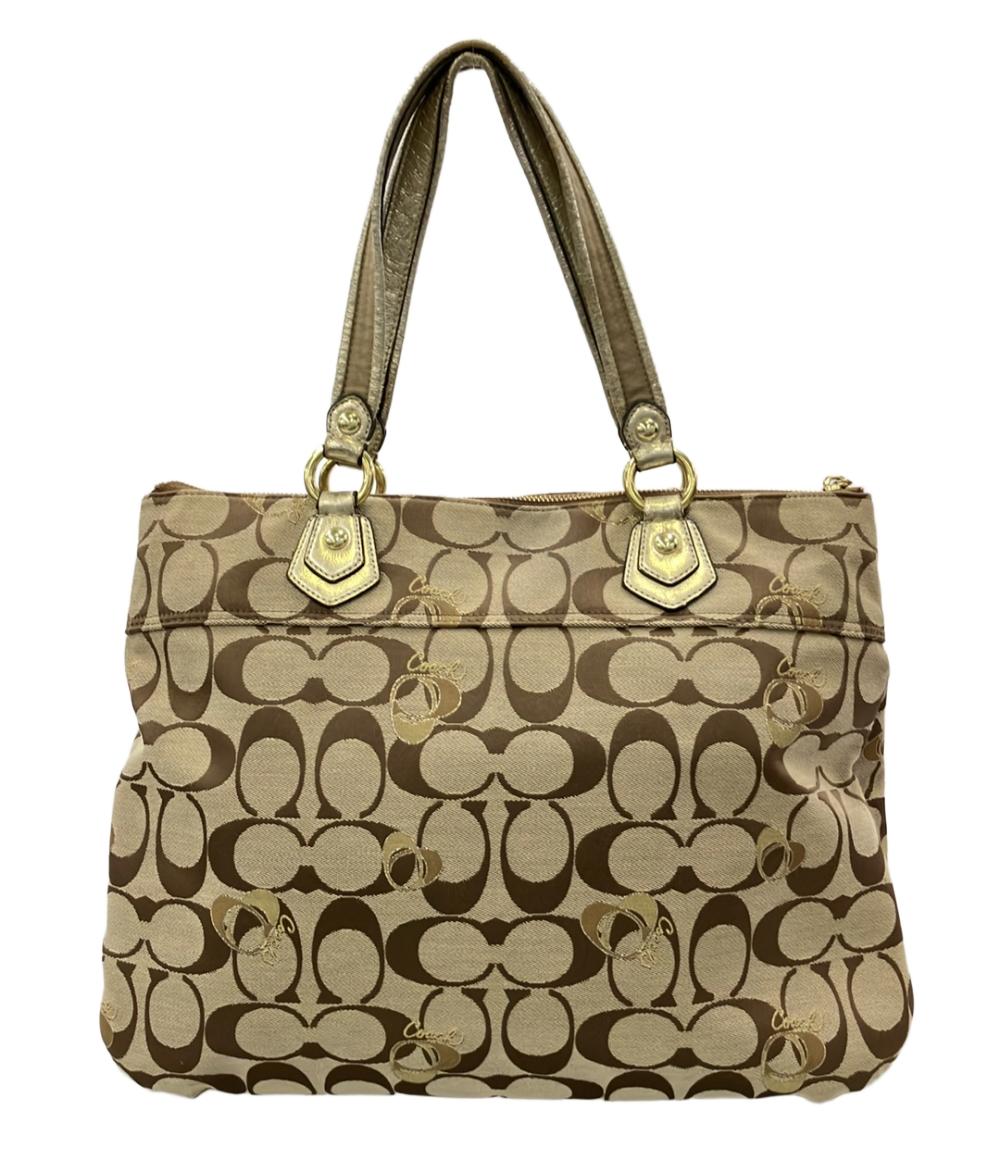 COACH トートバッグ ショルダーバッグ 肩掛け ポピー ラージシグネチャー F18711 レディース コーチ