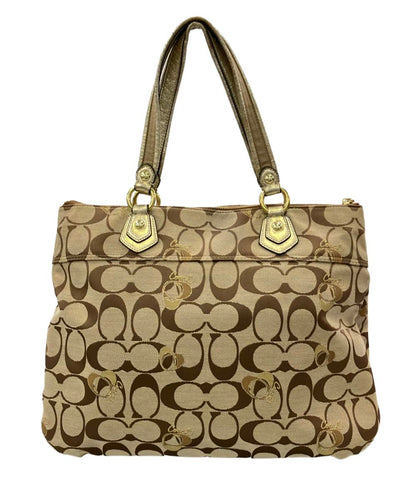 COACH トートバッグ ショルダーバッグ 肩掛け ポピー ラージシグネチャー F18711 レディース コーチ