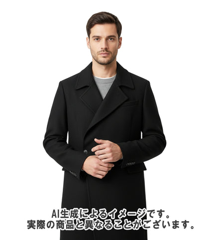 DIOR HOMME チェスターコート ラップ ブラック ウール 09AW 9H3131800315 メンズ SIZE 46 (M) ディオール・オム