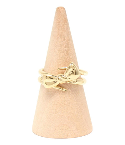 美品 リング 指輪 K18 リボン レディース SIZE 12号