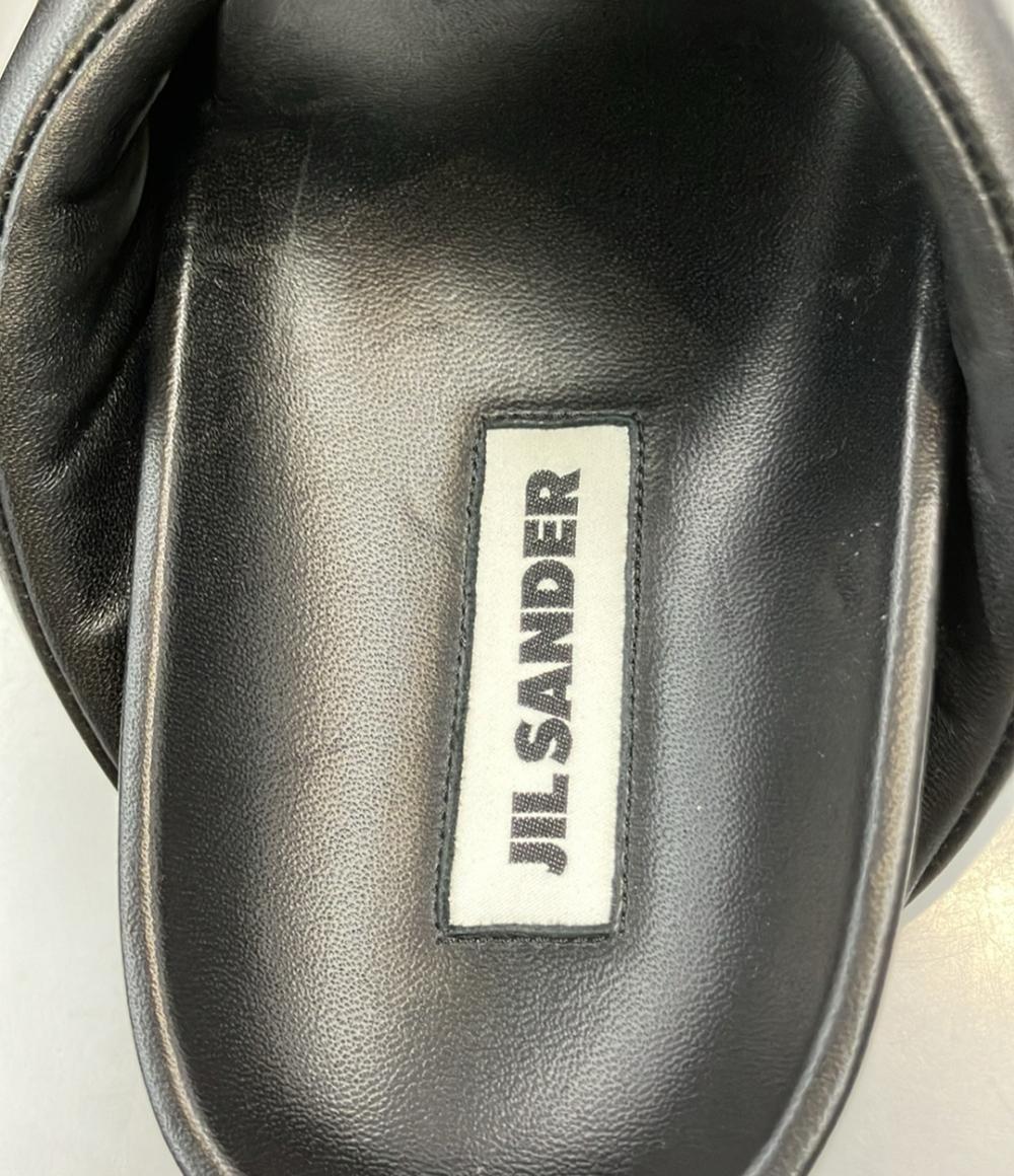 JIL SANDER スライドサンダル クロスストラップ レザー メンズ SIZE 42 27(cm) ジルサンダー