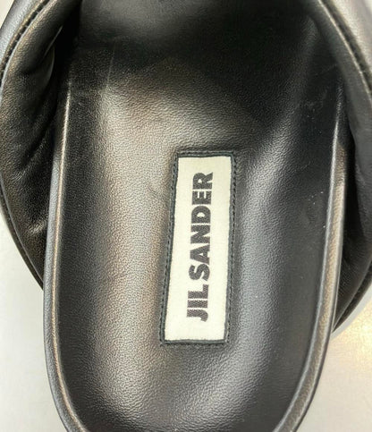 JIL SANDER スライドサンダル クロスストラップ レザー メンズ SIZE 42 27(cm) ジルサンダー