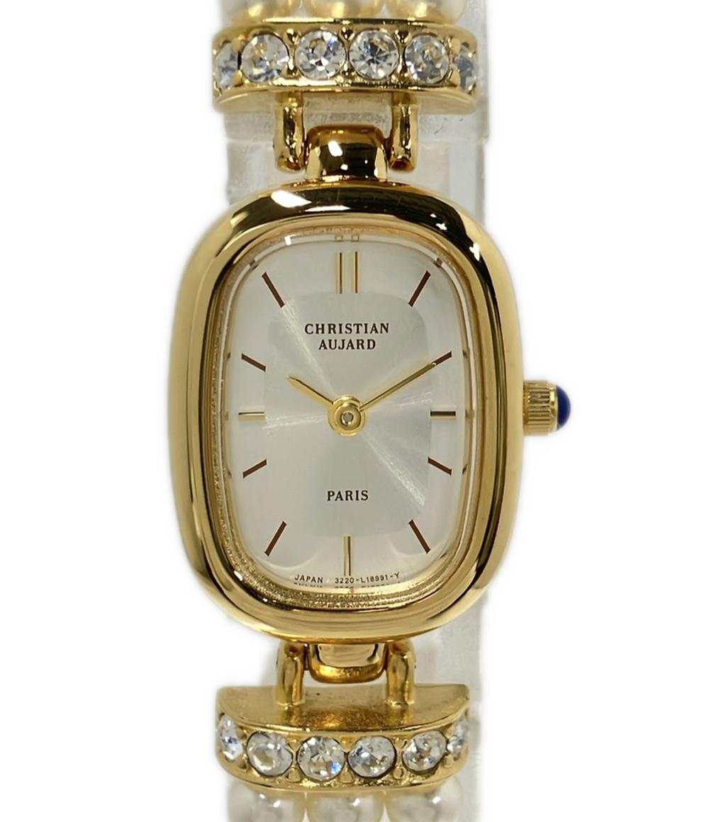 美品 CHRISTIAN AUJARD 腕時計 クオーツ レディース クリスチャンオジャール