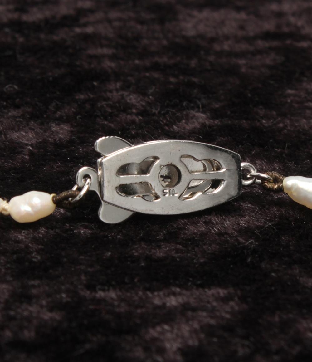 ロングネックレス SV 淡水パール レディース