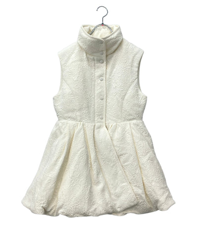 COLUMN ベスト ダウンジレ スナップボタン ジップアップ 21AW ジャカードペプラムジレ 22-140-06-080017 レディース SIZE 38 (M) コラム