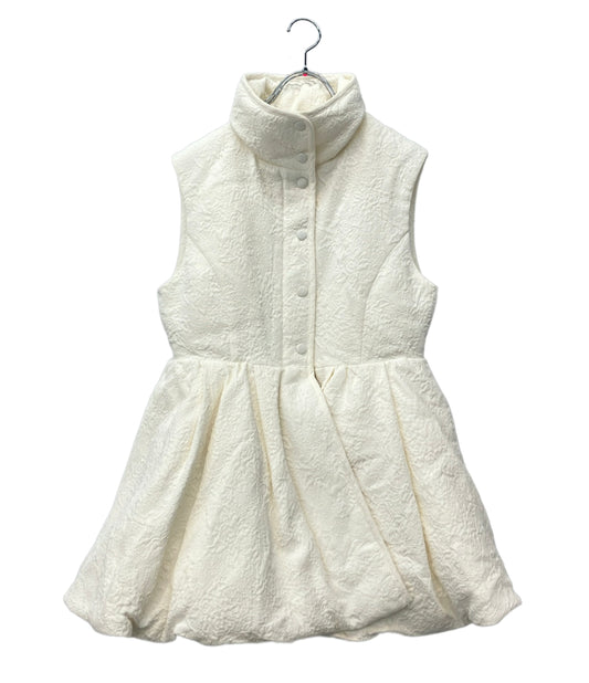COLUMN ベスト ダウンジレ スナップボタン ジップアップ 21AW ジャカードペプラムジレ 22-140-06-080017 レディース SIZE 38 (M) コラム