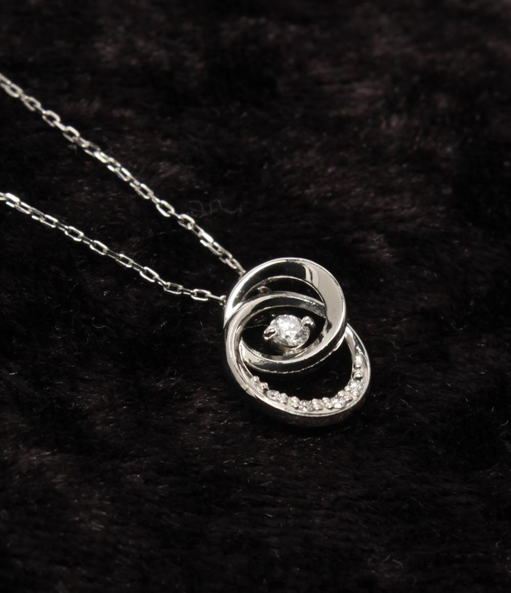 美品 スタージュエリー ネックレス Pt950 ダイヤ 0.04ct レディース STAR JEWELRY