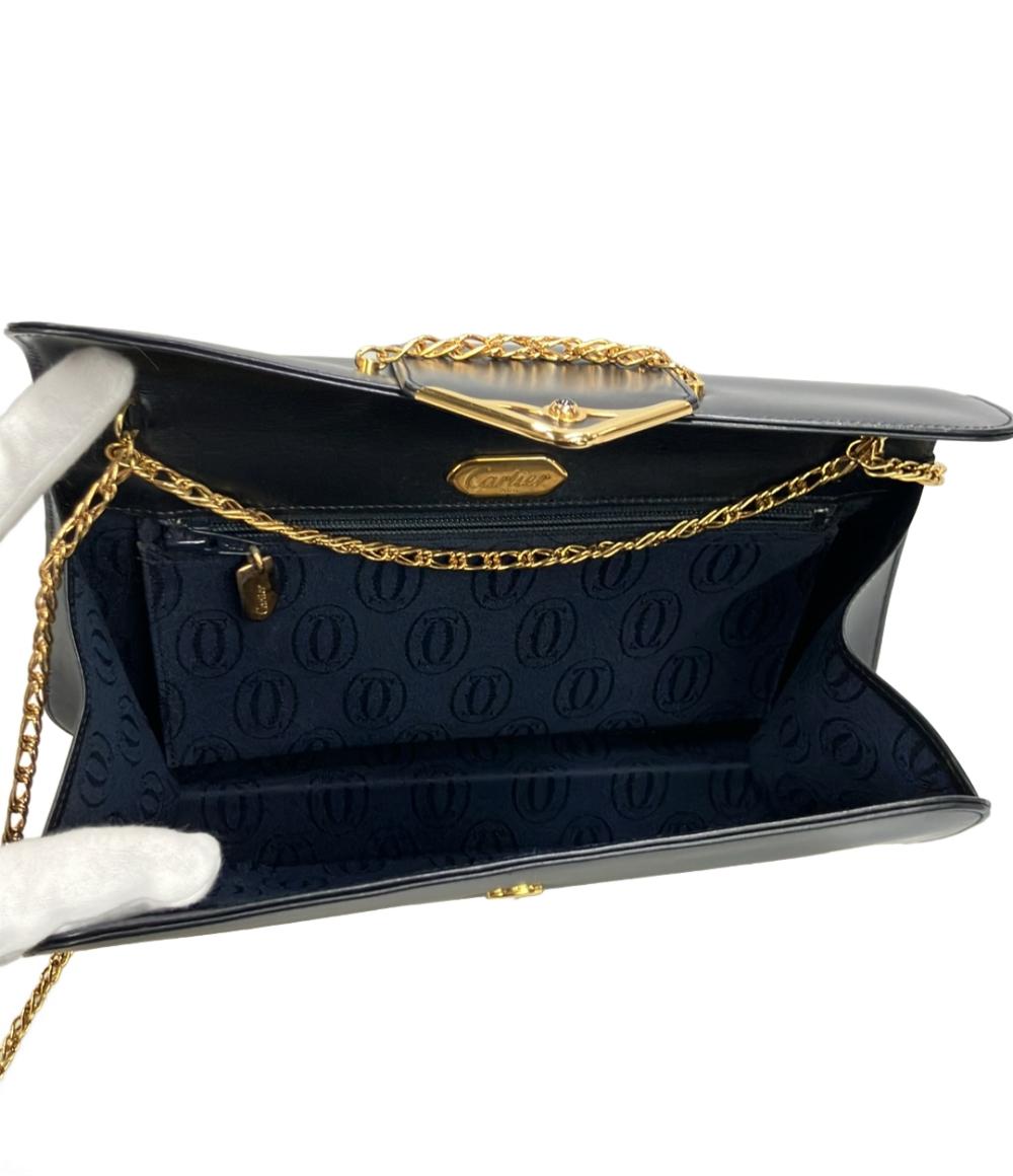 Cartier ショルダーバッグ チェーン 斜め掛け サファイアライン レディース カルティエ