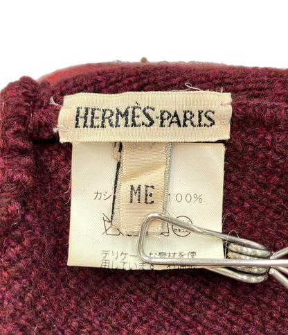 HERMES ニット帽 マルジェラ期 Hロゴ カシミヤ100% レディース メンズ SIZE ME エルメス