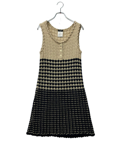 CHANEL ニットワンピース ココボタン P43419 レディース SIZE 34 (S) シャネル