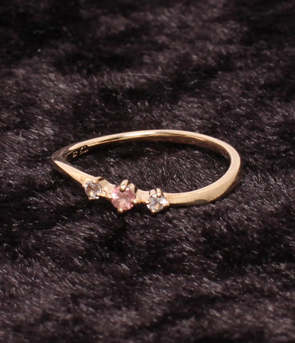 美品 Samantha Tiara ピンキーリング 指輪 K10 ピンクトルマリン レディース SIZE 1号 サマンサティアラ
