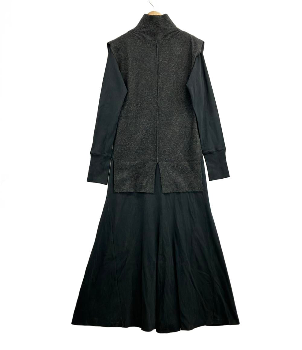 エミ ニットベスト付 長袖ワンピース レディース SIZE F (M) emmi