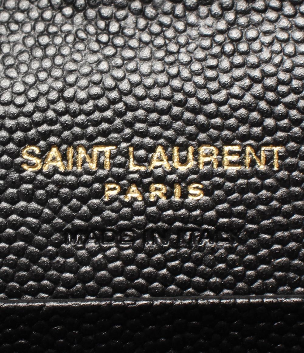 美品 SAINT LAURENT PARIS モノグラムスモールエンベロープウォレット ミニ財布 レディース サンローランパリ