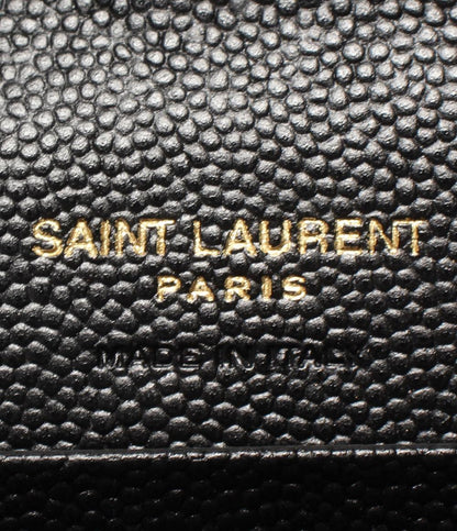 美品 SAINT LAURENT PARIS モノグラムスモールエンベロープウォレット ミニ財布 レディース サンローランパリ