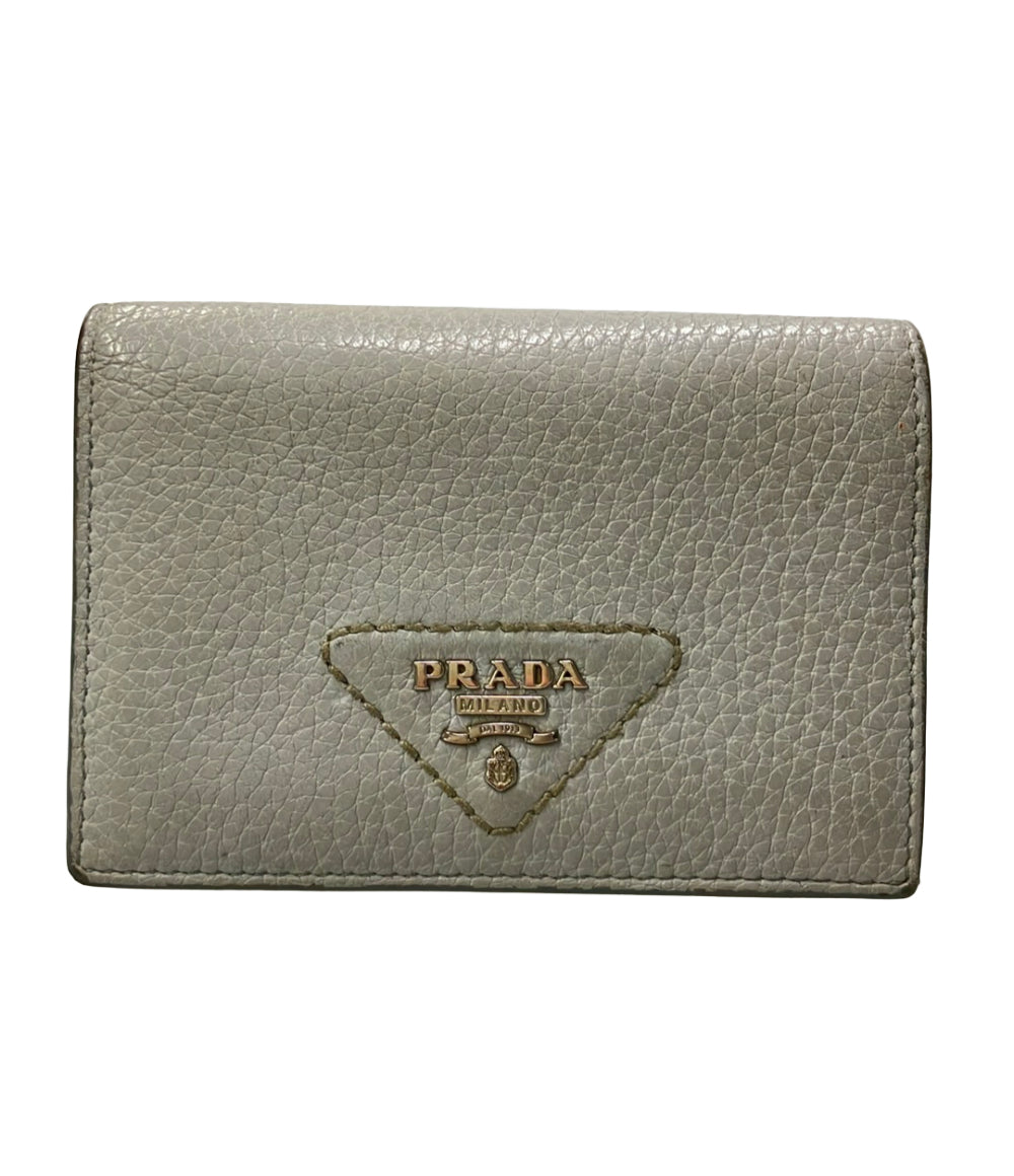 PRADA く 二つ折り財布 レザー レディース プラダ