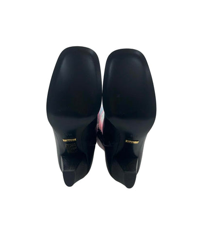 美品 GUCCI ロングブーツ ホースビット チェック柄 サイドジップ レディース SIZE 35 1/2 グッチ