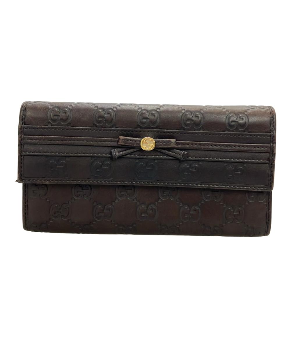 GUCCI 二つ折り長財布 インターロッキング グッチシマ 256998 2091 レディース グッチ