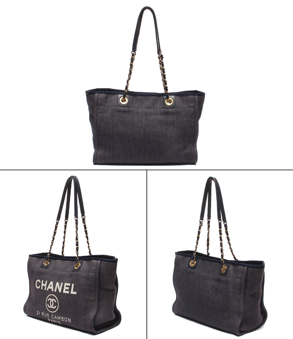 CHANEL チェーンショルダーバッグ 肩掛け ゴールド金具 ドーヴィルライン 17番台 レディース シャネル