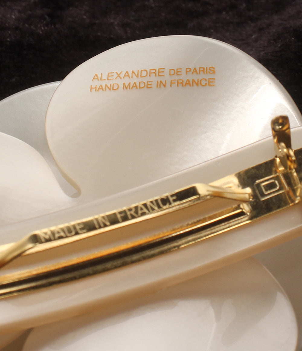美品 ALEXANDRE DE PARIS バレッタ フラワーモチーフ レディース アレクサンドル ドゥ パリ