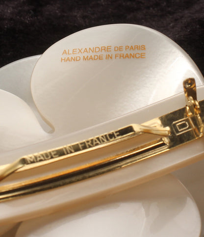 美品 ALEXANDRE DE PARIS バレッタ フラワーモチーフ レディース アレクサンドル ドゥ パリ