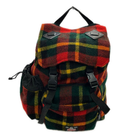 ジョンソンウーレンミルズ リュック ウールデイパック クレイジーチェック柄 メンズ Johnson Woolen Mills