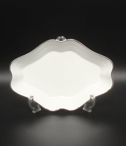 WEDGWOOD ダイヤディッシュ 皿 22cm インタグリオ プラチナ ウェッジウッド