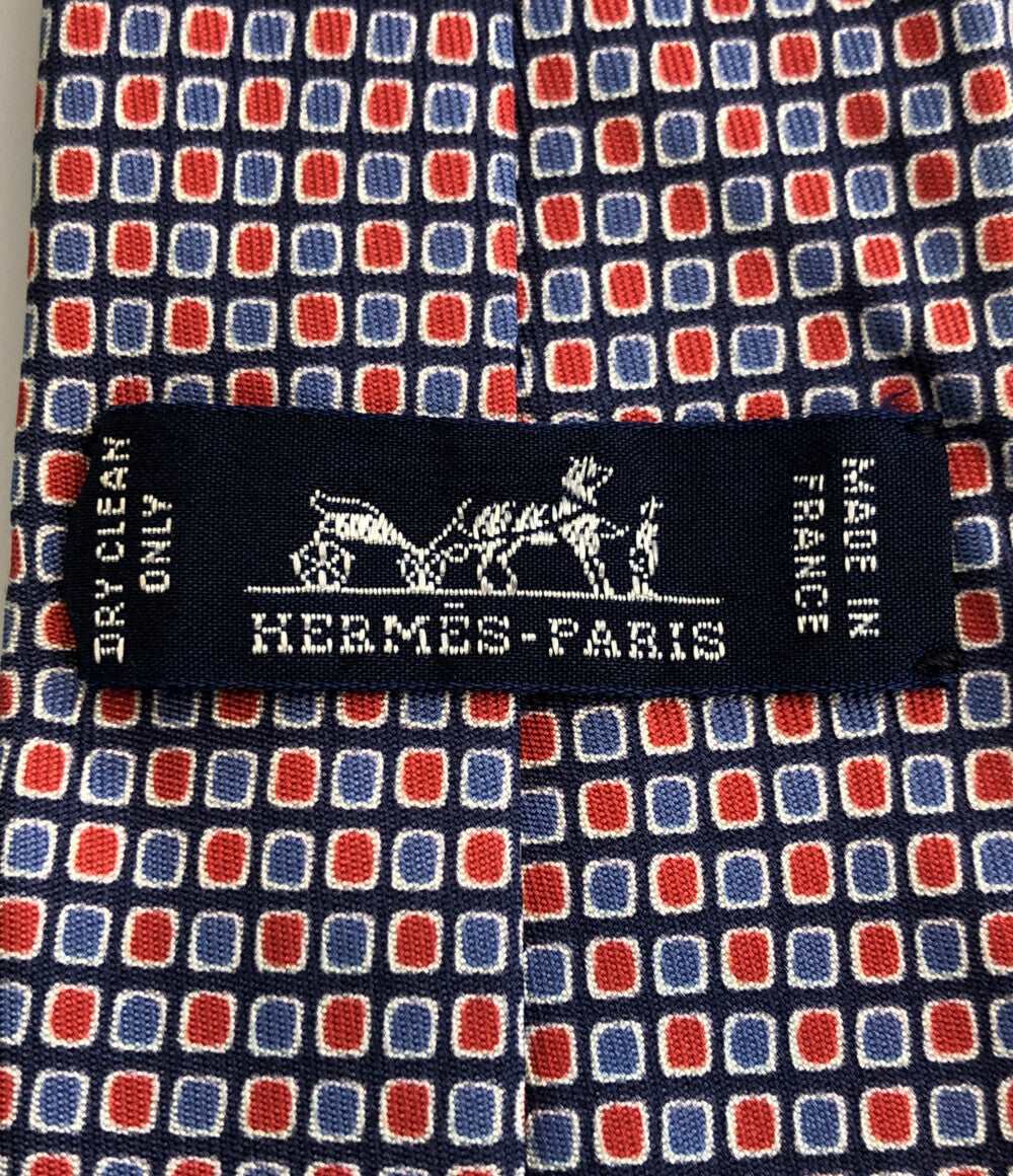 エルメス  ナロータイ シルク100% 総柄      メンズ SIZE   (複数サイズ) HERMES