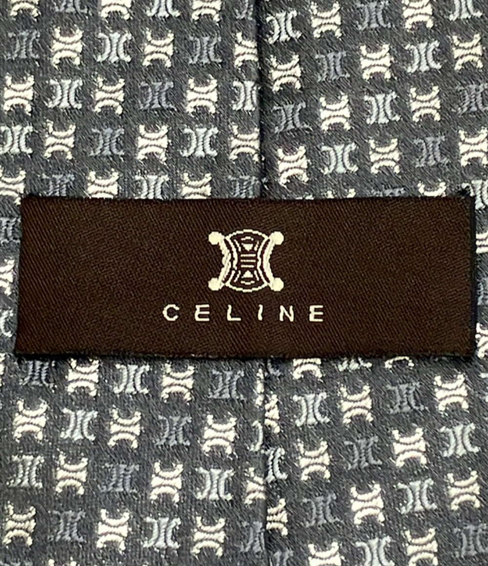 CELINE ネクタイ シルク100% トリオンフ柄 メンズ セリーヌ