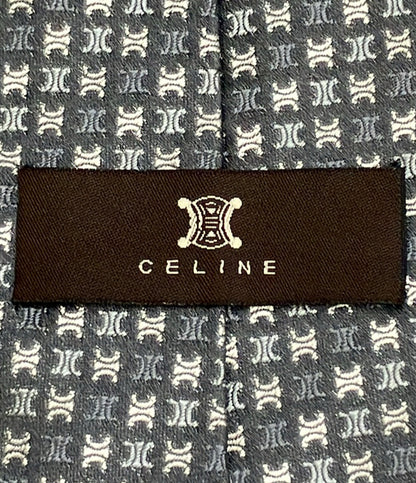 CELINE ネクタイ シルク100% トリオンフ柄 メンズ セリーヌ